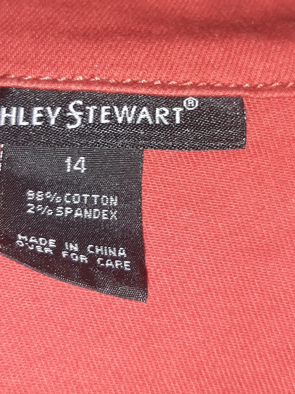 Ashley Stewart Rust Red Denim Distressed Jumpsuit Size 14/ 1X - Picture 2 of 3